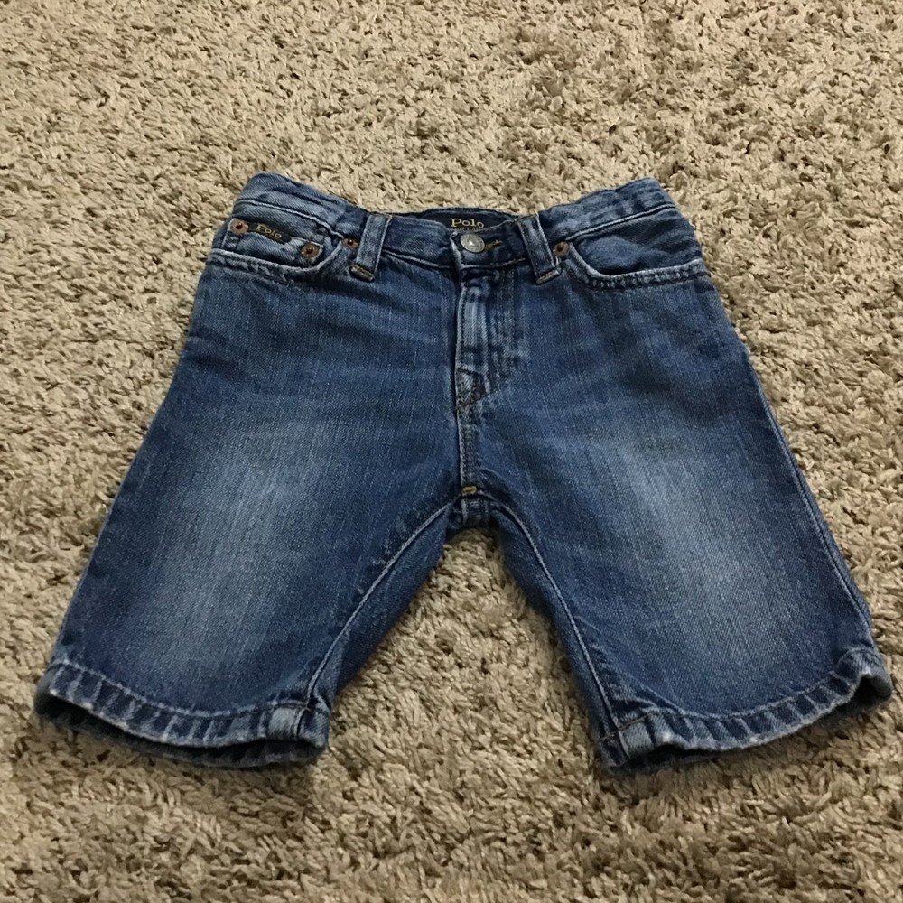 Ralph Lauren Polo Toddler Jeans Shorts 4T Unisex Denim Adjustable Waistband